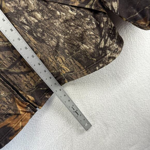 Vintage Winchester Jacket Men's XL Green Mossy Oak Zip Hoodie Fleece Lined y2k - Picture 3 of 11